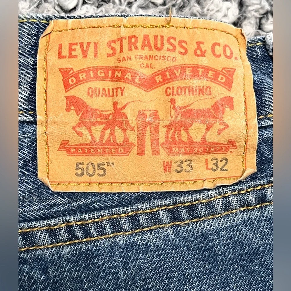 Levi's 505 Blue Straight Jeans Classic Denim